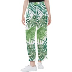 Leaves Background Wallpaper Pattern Women s Pants  by Amaryn4rt