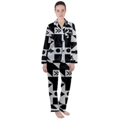 Abstract Art Artistic Artwork Satin Long Sleeve Pajamas Set by Amaryn4rt