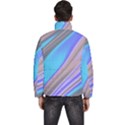 Wave Abstract Texture Design Men s Puffer Bubble Jacket Coat View4