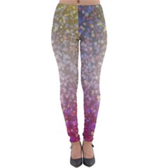 Glitter Particles Pattern Abstract Lightweight Velour Leggings by Amaryn4rt