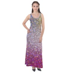 Glitter Particles Pattern Abstract Sleeveless Velour Maxi Dress by Amaryn4rt