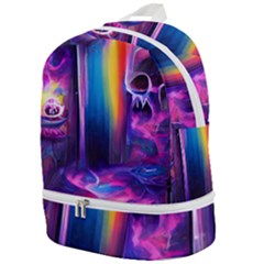 Purple Drawing Digital Art Zip Bottom Backpack by Amaryn4rt