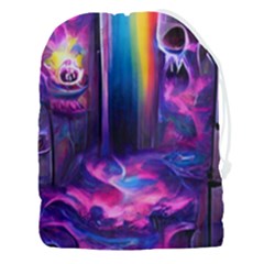 Purple Drawing Digital Art Drawstring Pouch (3xl) by Amaryn4rt