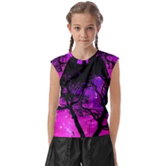 Tree Men Space Universe Surreal Kids  Raglan Cap Sleeve Tee by Amaryn4rt