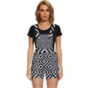 Background Pattern Geometric Short Overalls View1