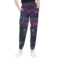 Space Futuristic Shiny Abstraction Tapered Pants by Amaryn4rt