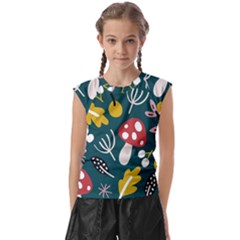 Autumn Nature Sheets Forest Kids  Raglan Cap Sleeve Tee by Amaryn4rt