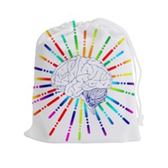 Brain Icon Star Biology Abstract Drawstring Pouch (2xl) by Wegoenart