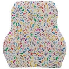 Flowery Floral Abstract Decorative Ornamental Car Seat Velour Cushion  by artworkshop