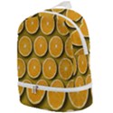 Orange Slices Cross Sections Pattern Zip Bottom Backpack View1