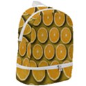Orange Slices Cross Sections Pattern Zip Bottom Backpack View2