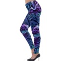Illustration Abstract Waves Background Texture Lightweight Velour Leggings View3