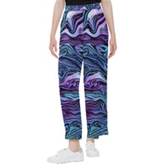 Illustration Abstract Waves Background Texture Women s Pants  by Wegoenart