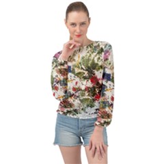 Art Creativity Painting Abstract Banded Bottom Chiffon Top by Wegoenart