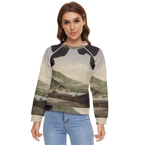 Ponale Road, Garda, Italy  Women s Long Sleeve Raglan Tee by ConteMonfrey