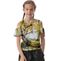 Landscape Painting Meadow Garden Kids  Butterfly Cutout Tee View1