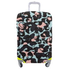 Blue And Pink Jaguar Dots Leopard Black And White Leopard Print Jaguar Dots Luggage Cover (medium) by ConteMonfrey