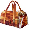 Illustration Golden Tuscany Brown Orange Burner Gym Duffel Bag View1