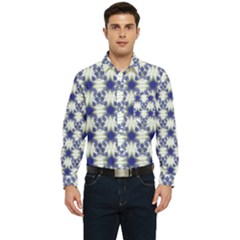 Background Pattern Texture Design Men s Long Sleeve Pocket Shirt  by Wegoenart
