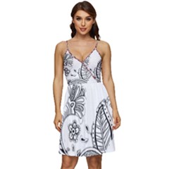 Im Fourth Dimension Black White 28 V-neck Pocket Summer Dress  by imanmulyana