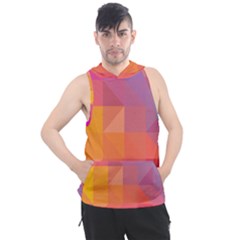 Illustration Geometric Pattern Design Graphic Men s Sleeveless Hoodie by Wegoenart