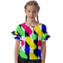 Illustration Geometric Form Circle Line Pattern Kids  Cut Out Flutter Sleeves View1