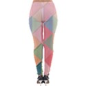 Illustration Pink Background Geometric Triangle Lightweight Velour Leggings View2