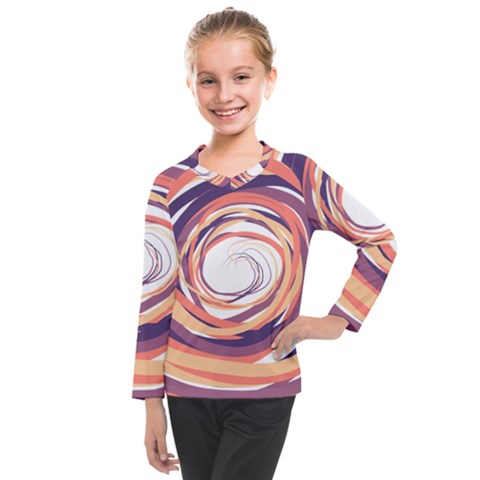Illustration Colorful Yellow Purple Orange Kids  Long Mesh Tee by Wegoenart