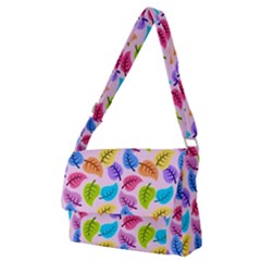 Pattern Illustration Background Abstract Leaves To Dye Full Print Messenger Bag (m) by Wegoenart