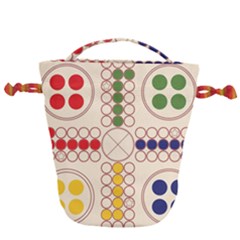 Ludo Game Drawstring Bucket Bag by Wegoenart