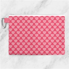 Valentine Lobe Hearts Background Seamless Tile Canvas Cosmetic Bag (xl) by Wegoenart