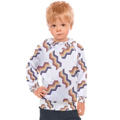Illustration Abstract-art Diagonal Stripe Stripes Kids  Hooded Pullover by Wegoenart