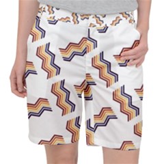 Illustration Abstract-art Diagonal Stripe Stripes Pocket Shorts by Wegoenart