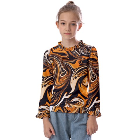 Illustration Abstract Pattern Modern Art Design Fantasy Surreal Kids  Frill Detail Tee by Wegoenart