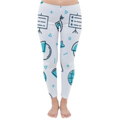 Pattern Business Graphics Seamless Classic Winter Leggings by Wegoenart
