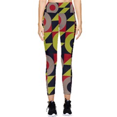 Illustration Background Pattern Texture Design Pocket Leggings  by Wegoenart