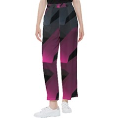 Illustration Hexagon Geometric Art Design Women s Pants  by Wegoenart