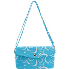 Illustration Scribble Reason Design Pattern Removable Strap Clutch Bag by Wegoenart