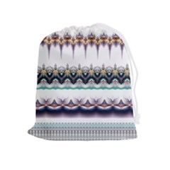 Illustration Geometric Art Dividers Borders Drawstring Pouch (xl) by Wegoenart