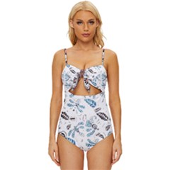 Im Fourth Dimension Colour 35 Knot Front One-piece Swimsuit by imanmulyana