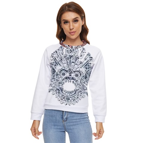 Im Fourth Dimension Black White 36 Women s Long Sleeve Raglan Tee by imanmulyana