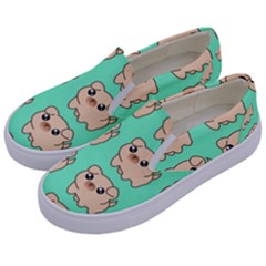 Puppy Pattern Wallpaper Dog Pet Kids  Canvas Slip Ons by Wegoenart