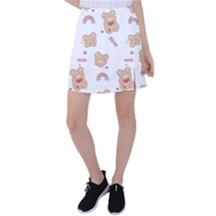Illustrations Bear Cartoon Background Pattern Tennis Skirt by Sudhe