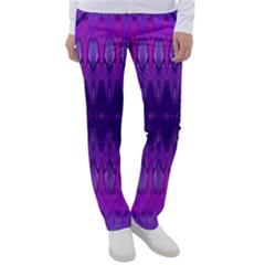 Illustration Purple Abstract Wallpaper Pattern Abstract Women s Casual Pants by Sudhe