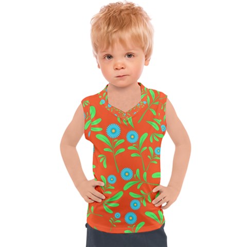 Background-texture-seamless-flowers Kids  Sport Tank Top by Jancukart