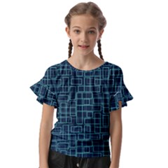Abstract Illustration Background Rectangles Pattern Kids  Cut Out Flutter Sleeves by Amaryn4rt
