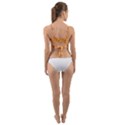 Illustration Orange Background Rectangles Pattern Wrap Around Bikini Top View2