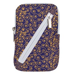 Pattern Illustration Spiral Pattern Texture Fractal Belt Pouch Bag (large) by Amaryn4rt
