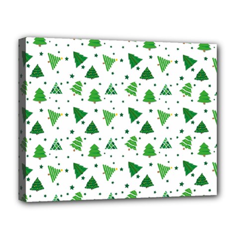 Christmas Trees Pattern Design Pattern Canvas 14  X 11  (stretched) by Amaryn4rt
