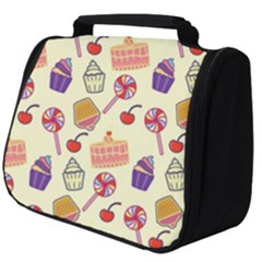Food Illustration Cupcake Pattern Lollipop Full Print Travel Pouch (big) by Amaryn4rt